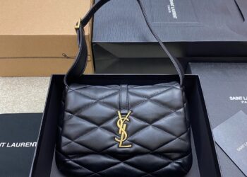 Replica YSL Black in antique luxurious leather-based