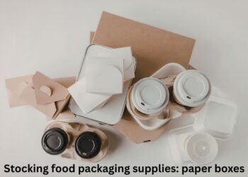Stocking food packaging supplies: paper boxes
